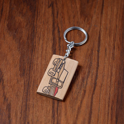  Kerala Handpainted Bamboo Keychain 