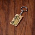  Kerala Handpainted Bamboo Keychain 