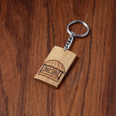  Kerala Handpainted Bamboo Keychain 