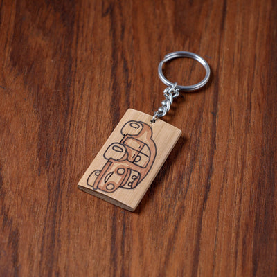  Kerala Handpainted Bamboo Keychain 