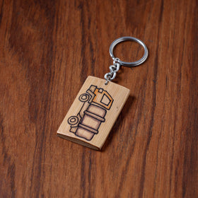  Kerala Handpainted Bamboo Keychain 