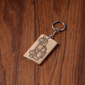  Kerala Handpainted Bamboo Keychain 