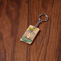  Kerala Handpainted Bamboo Keychain 