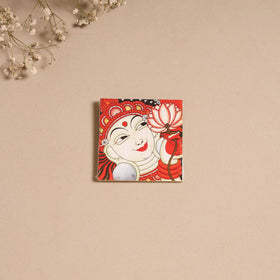 Kerala mural handpainted wooden fridge magnet 06