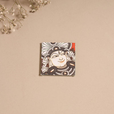 Kerala mural handpainted wooden fridge magnet 07