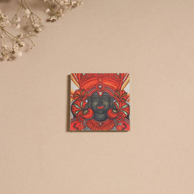 Kerala mural handpainted wooden fridge magnet 08