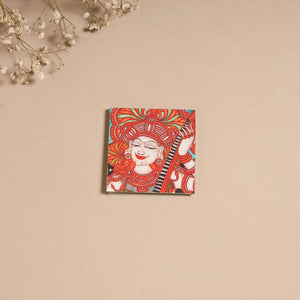 Kerala mural handpainted wooden fridge magnet 10