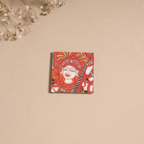 Kerala mural handpainted wooden fridge magnet 10