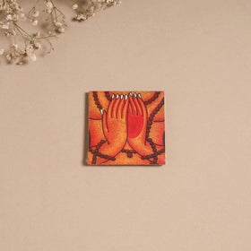 Kerala mural handpainted wooden fridge magnet 11