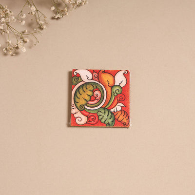 Kerala mural handpainted wooden fridge magnet 12