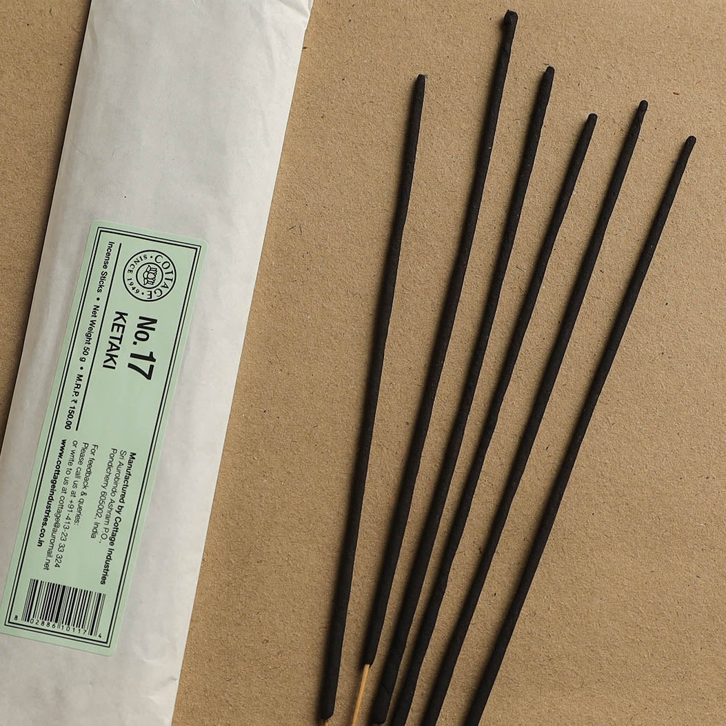 Ketaki - Sri Aurobindo Ashram Natural Incense Sticks (50 gm) 