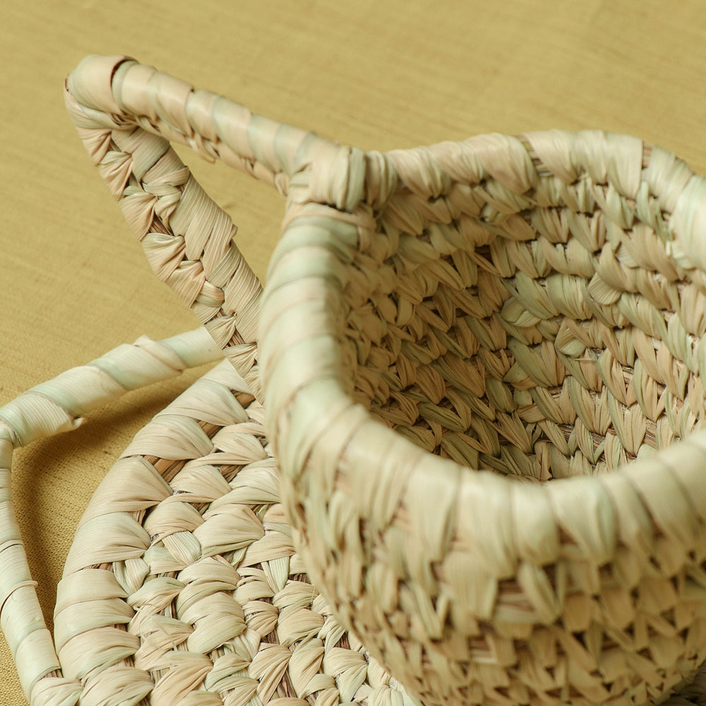  खजुरी Handmade Multipurpose Date-Palm Leaves Decor Cup Plate 