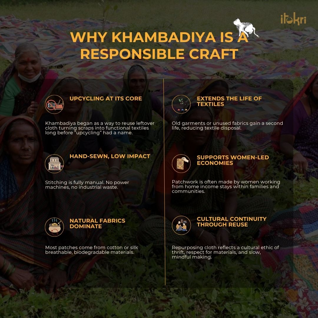 Khambadiya Patchwork Hand Embroidered Cushion Cover 10