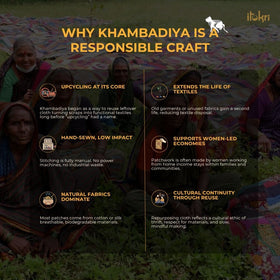 Khambadiya Patchwork Hand Embroidered Cushion Cover 07