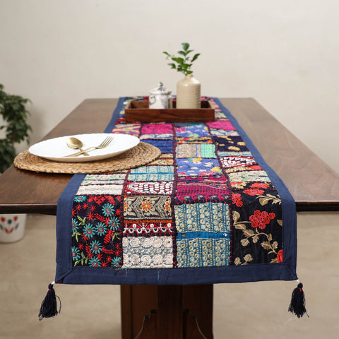 Khambadiya patchwork table runner (71 x 16 in) 04
