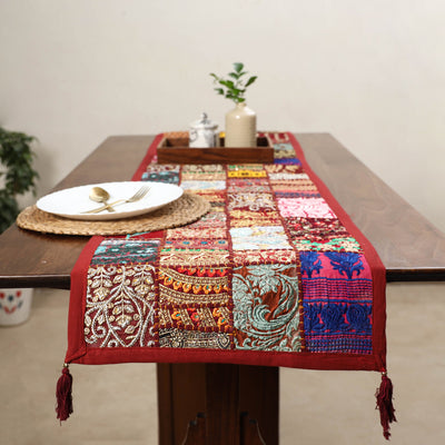 Khambadiya patchwork table runner (71 x 16 in) 05