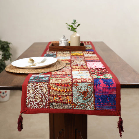 Khambadiya patchwork table runner (71 x 16 in) 05
