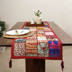 Khambadiya patchwork table runner (71 x 16 in) 05