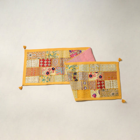 Khambadiya patchwork table runner (71 x 16 in) 06
