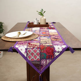 Khambadiya patchwork table runner (71 x 16 in) 08
