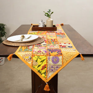 Khambadiya patchwork table runner (71 x 16 in) 11