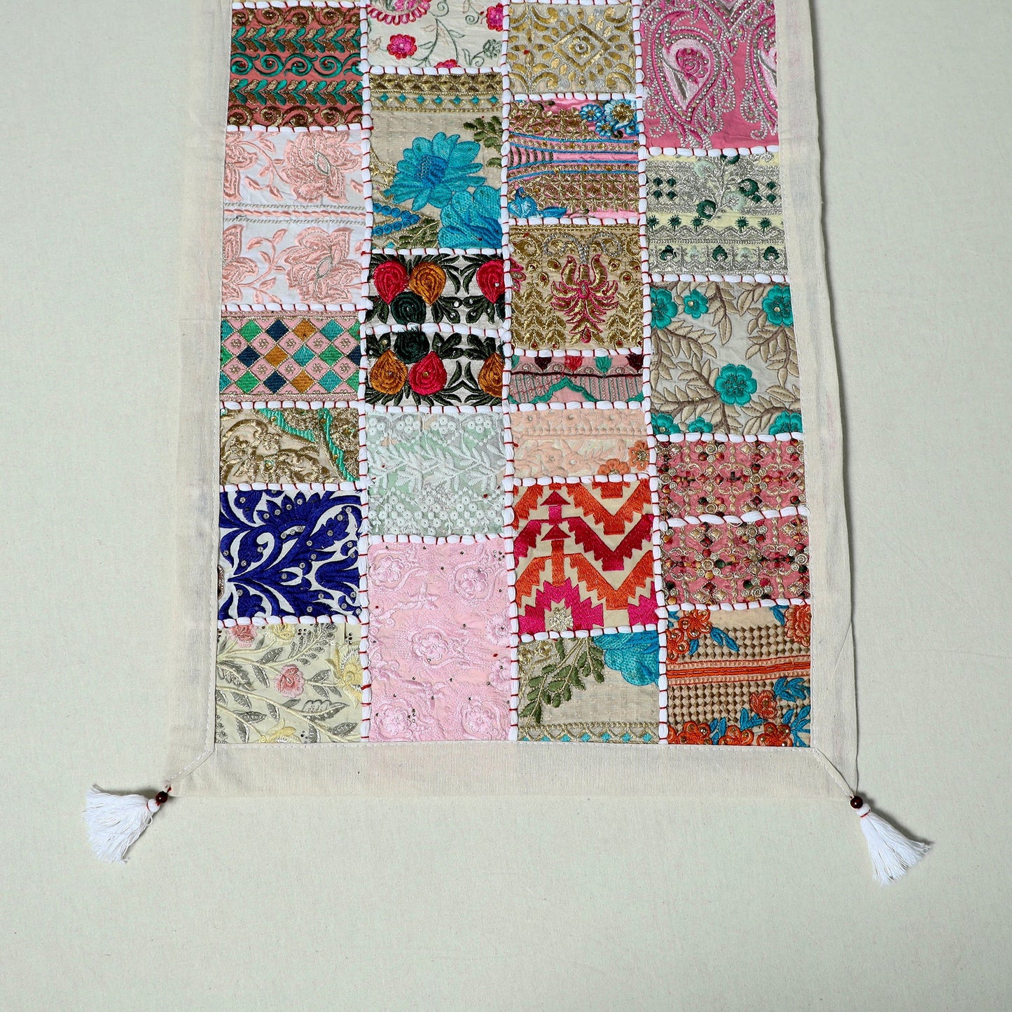Khambadiya patchwork table runner (73 x 17 in) 09