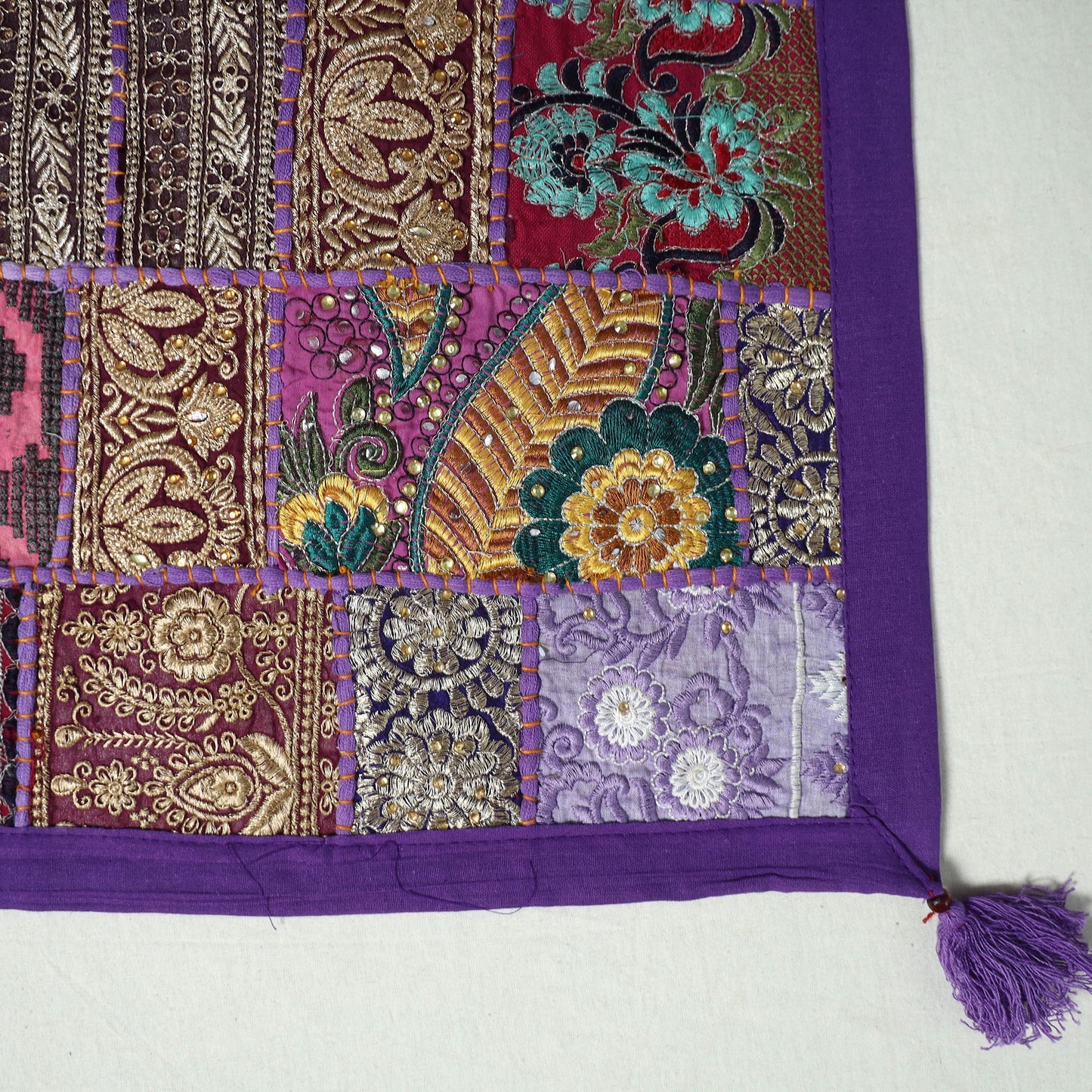 Khambadiya patchwork table runner (73 x 17 in) 10