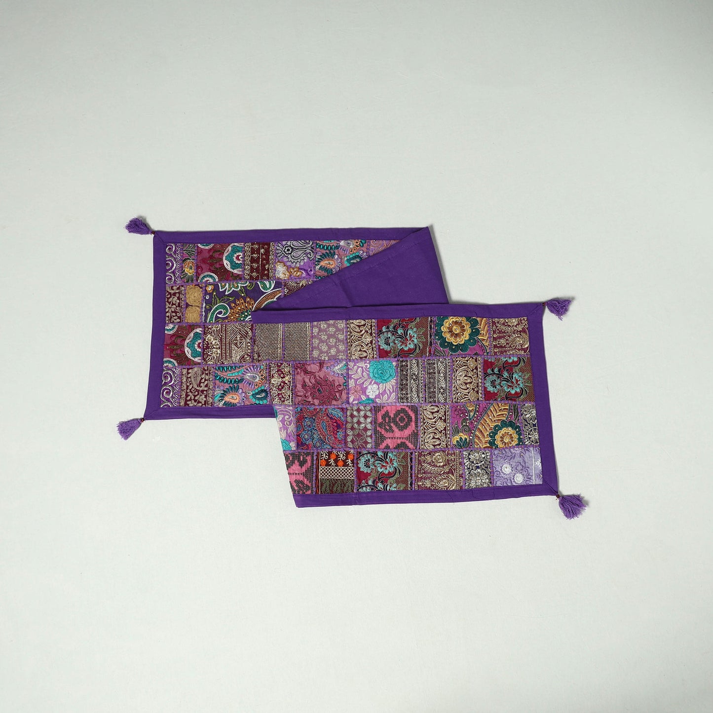 Khambadiya patchwork table runner (73 x 17 in) 10