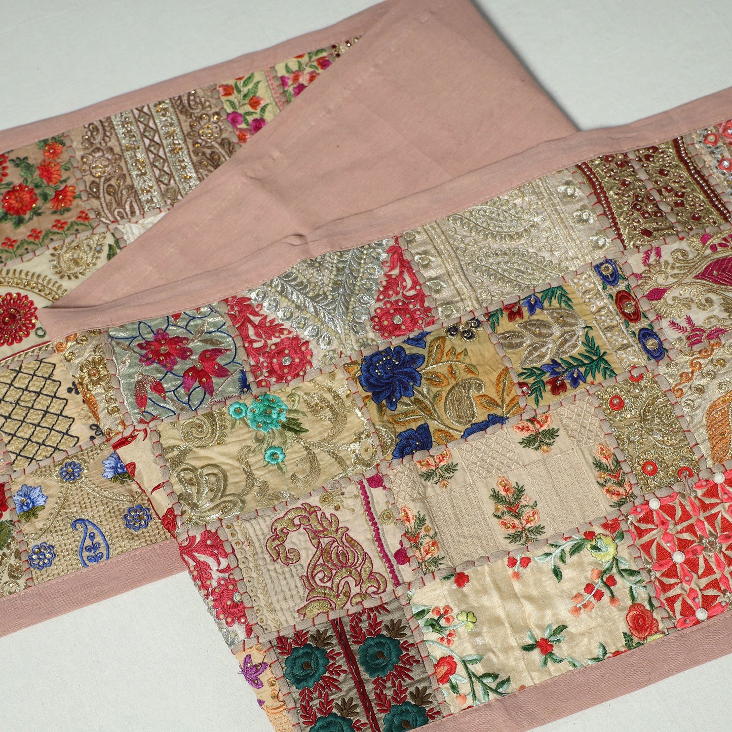 Khambadiya patchwork table runner (73 x 17 in) 16