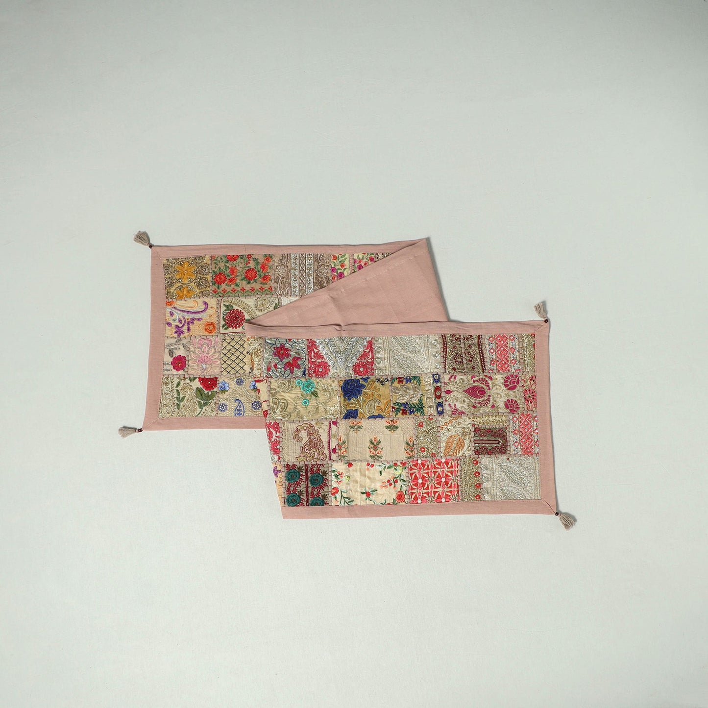 Khambadiya patchwork table runner (73 x 17 in) 16