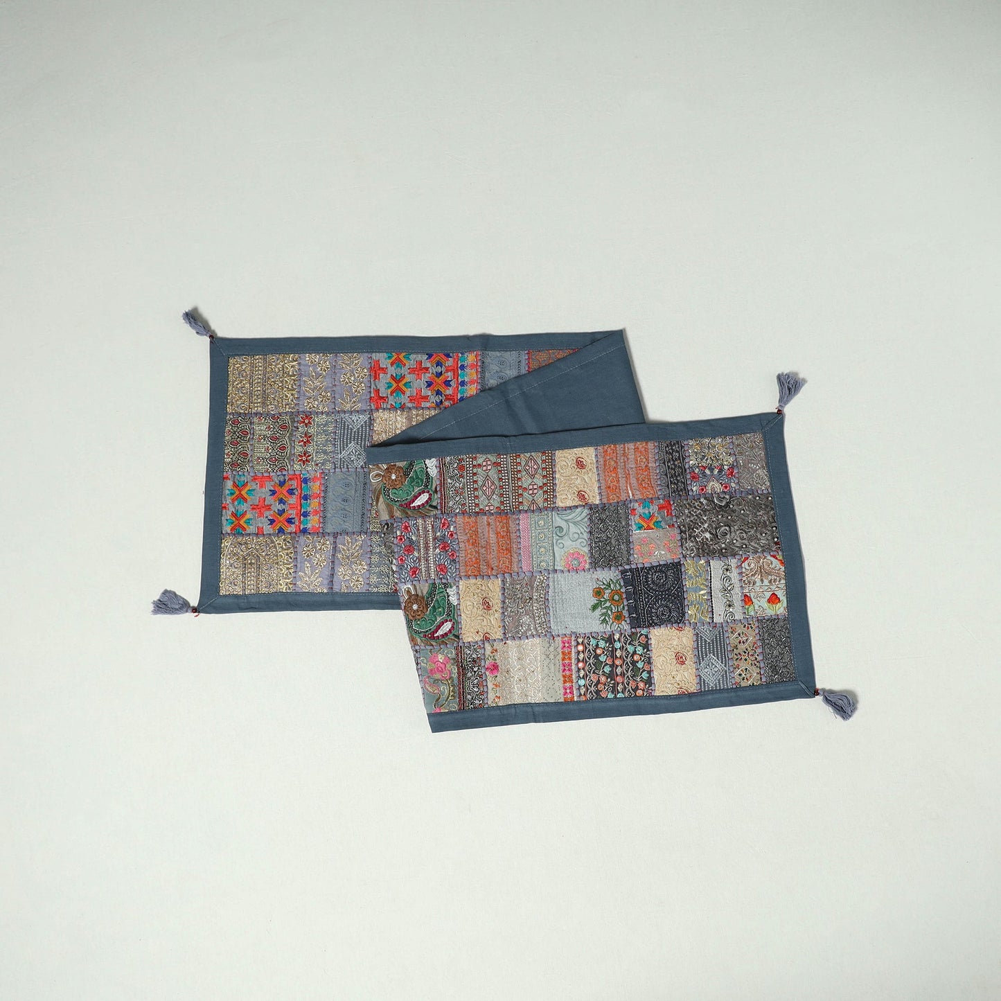 Khambadiya patchwork table runner (73 x 17 in) 18