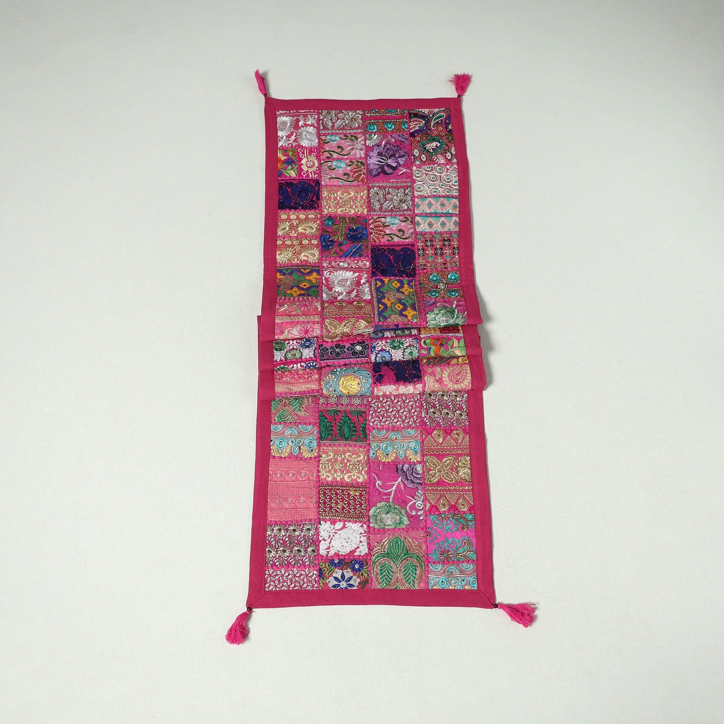 Khambadiya patchwork table runner (73 x 17 in) 19