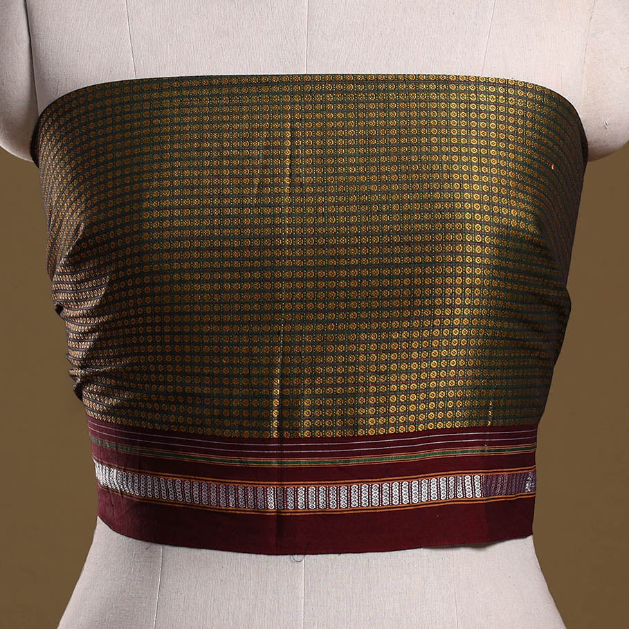 Khun weave cotton blouse piece 39 - handcrafted