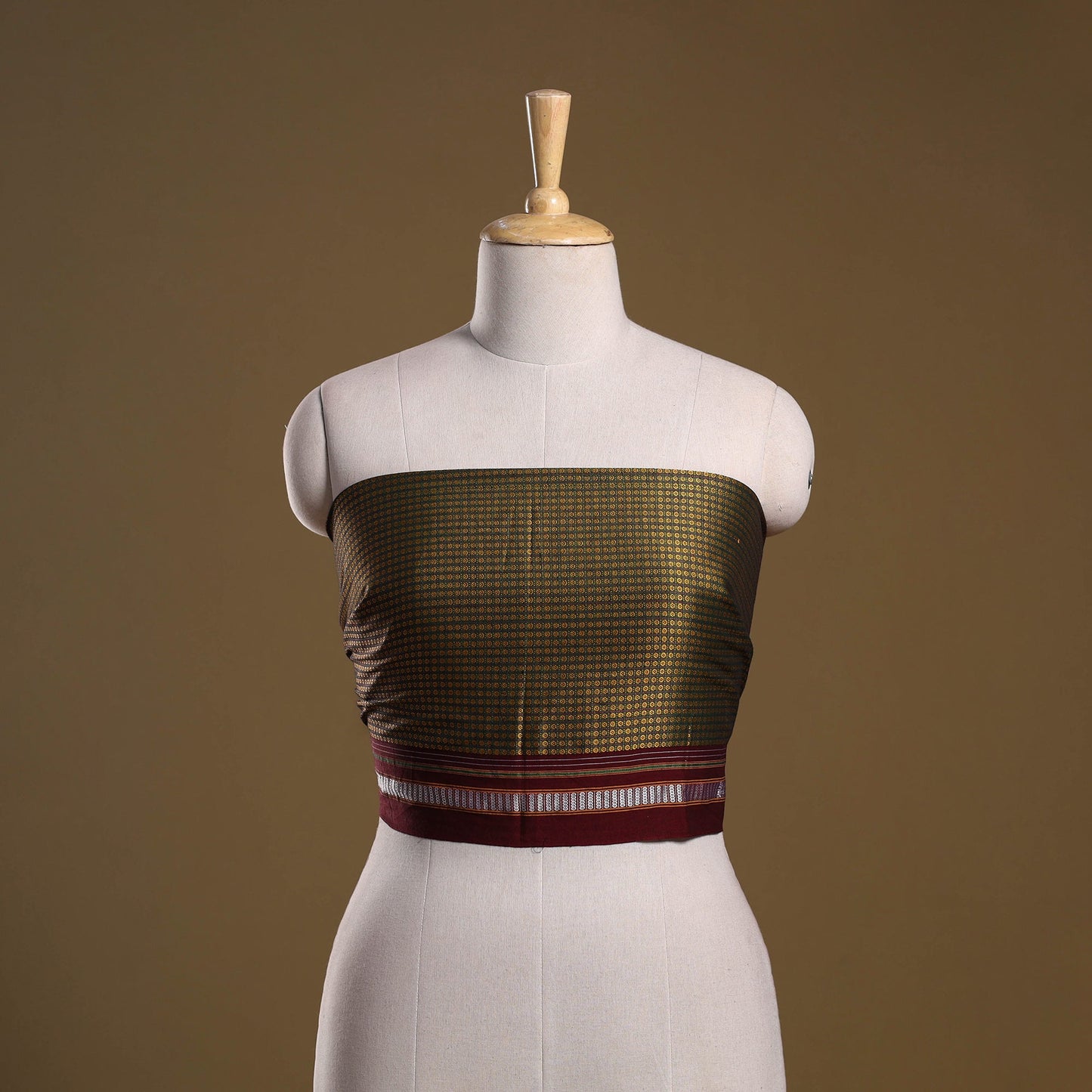 Khun weave cotton blouse piece 39 - handcrafted