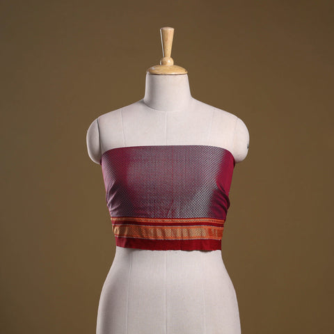 Khun weave cotton blouse piece 43 - handcrafted