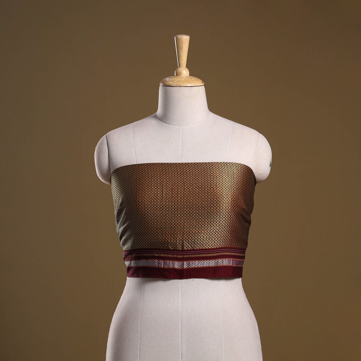 Khun weave cotton blouse piece 45 - handcrafted