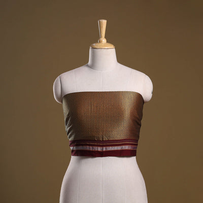 Khun weave cotton blouse piece 45 - handcrafted