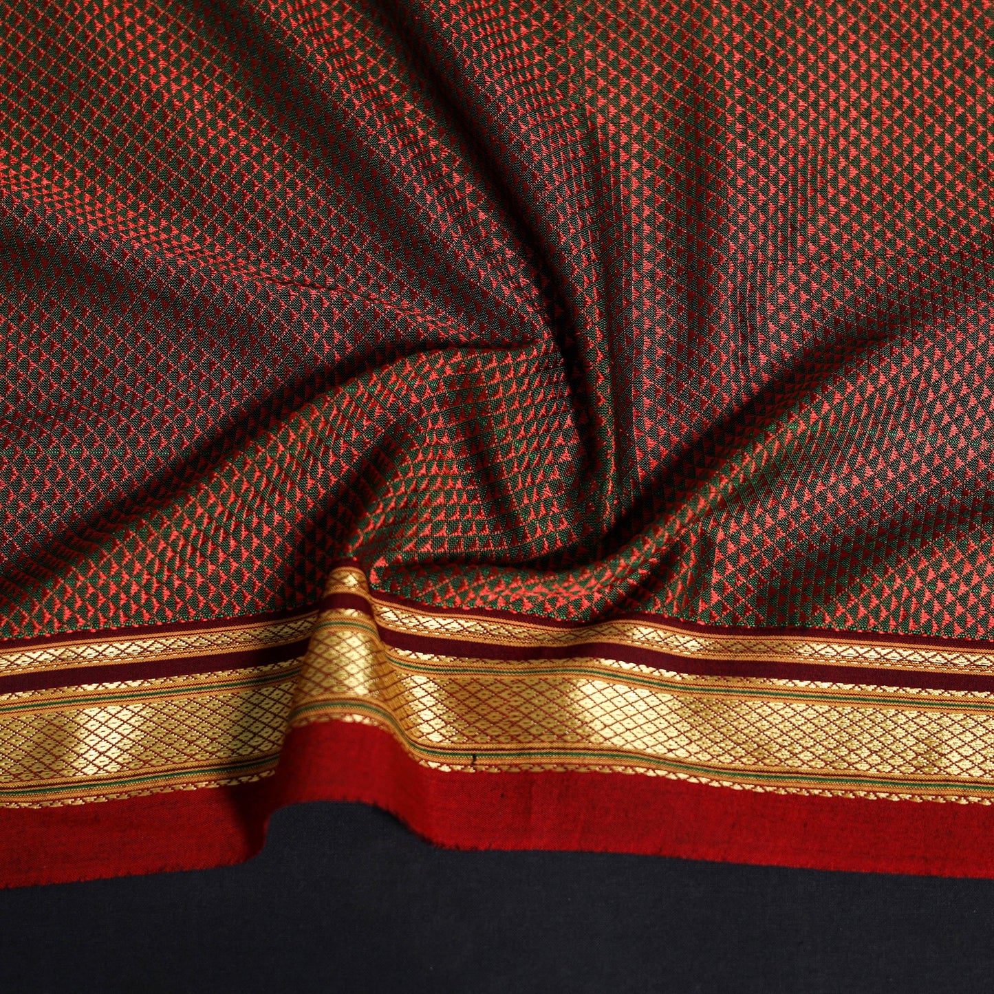 Khun weave cotton blouse piece 61 - handcrafted