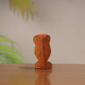  King & Queen Burdwan Wood Handpainted Sculpture Set