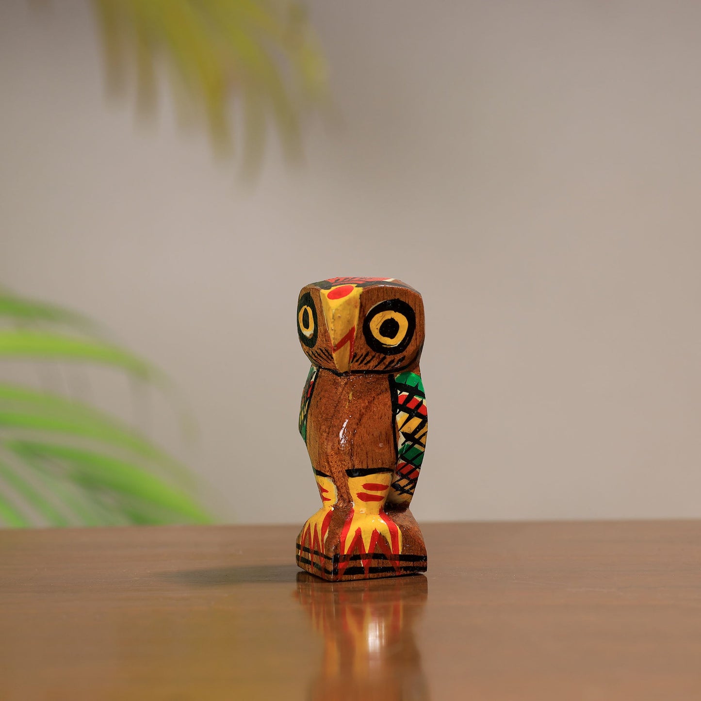  King & Queen Burdwan Wood Handpainted Sculpture Set