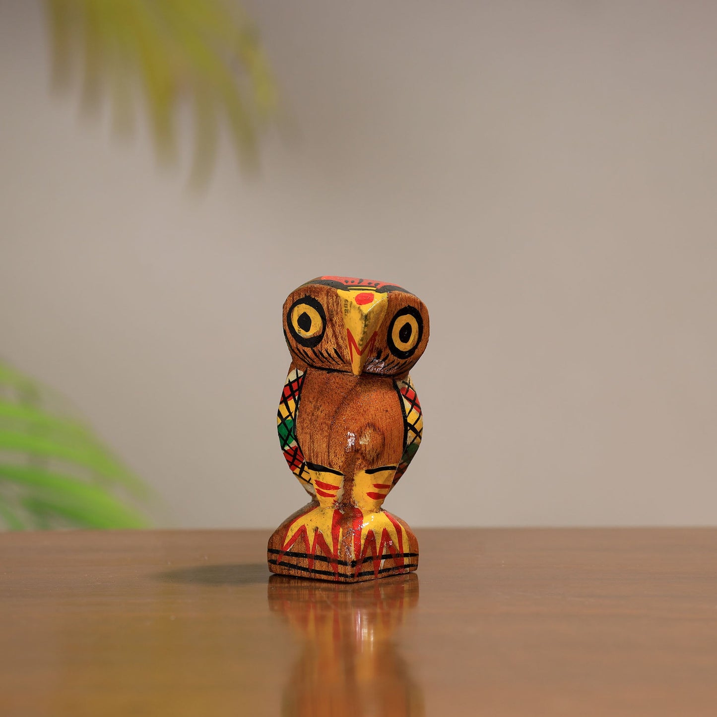  King & Queen Burdwan Wood Handpainted Sculpture Set