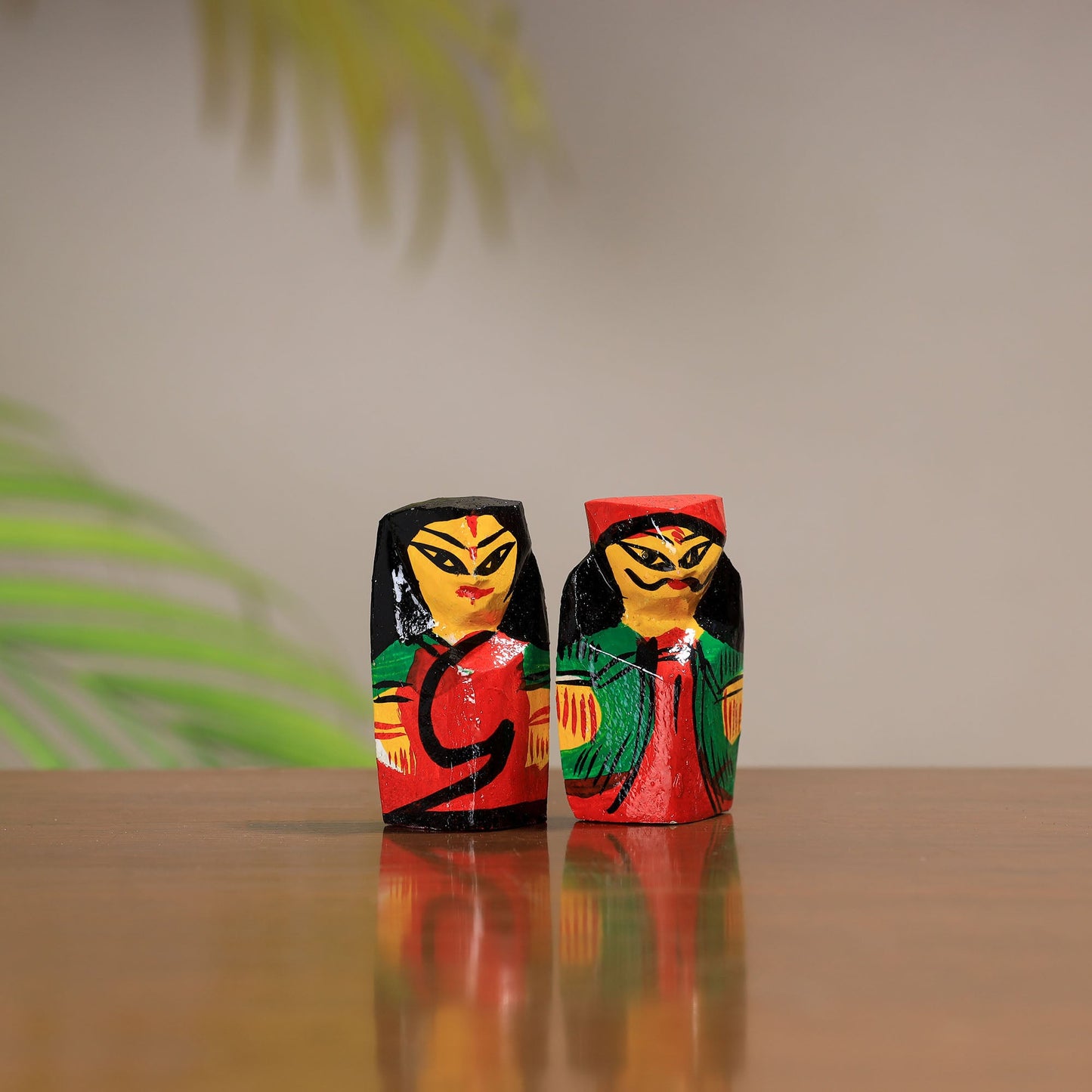 King & queen - traditional burdwan wood craft handpainted