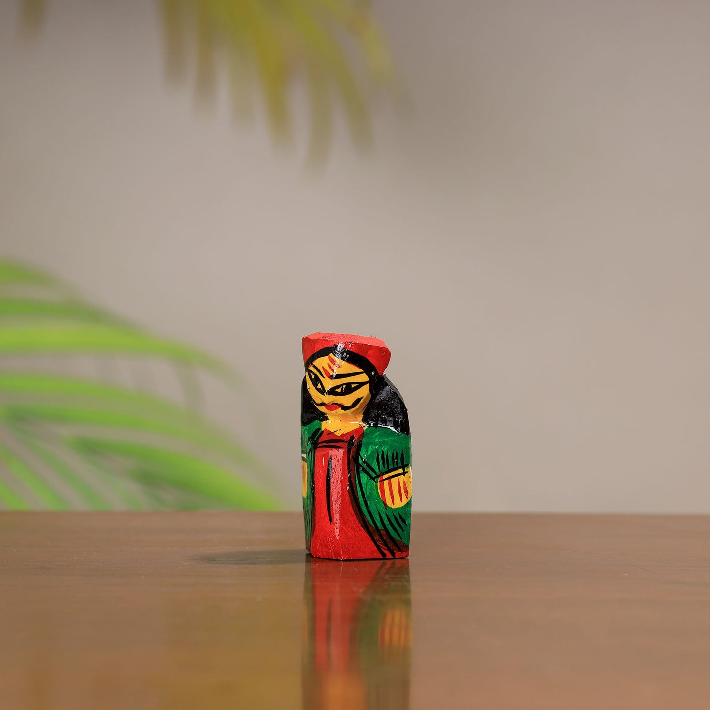  Traditional Burdwan Wood Craft Handpainted Sculpture 45 