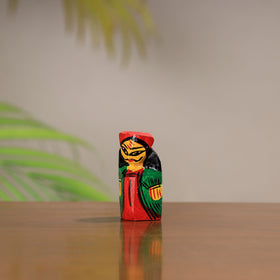  Traditional Burdwan Wood Craft Handpainted Sculpture 45 