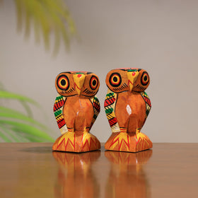 King & queen - traditional burdwan wood craft handpainted