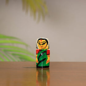  Traditional Burdwan Wood Craft Handpainted Sculpture 45 