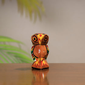 King & queen - traditional burdwan wood handpainted owl