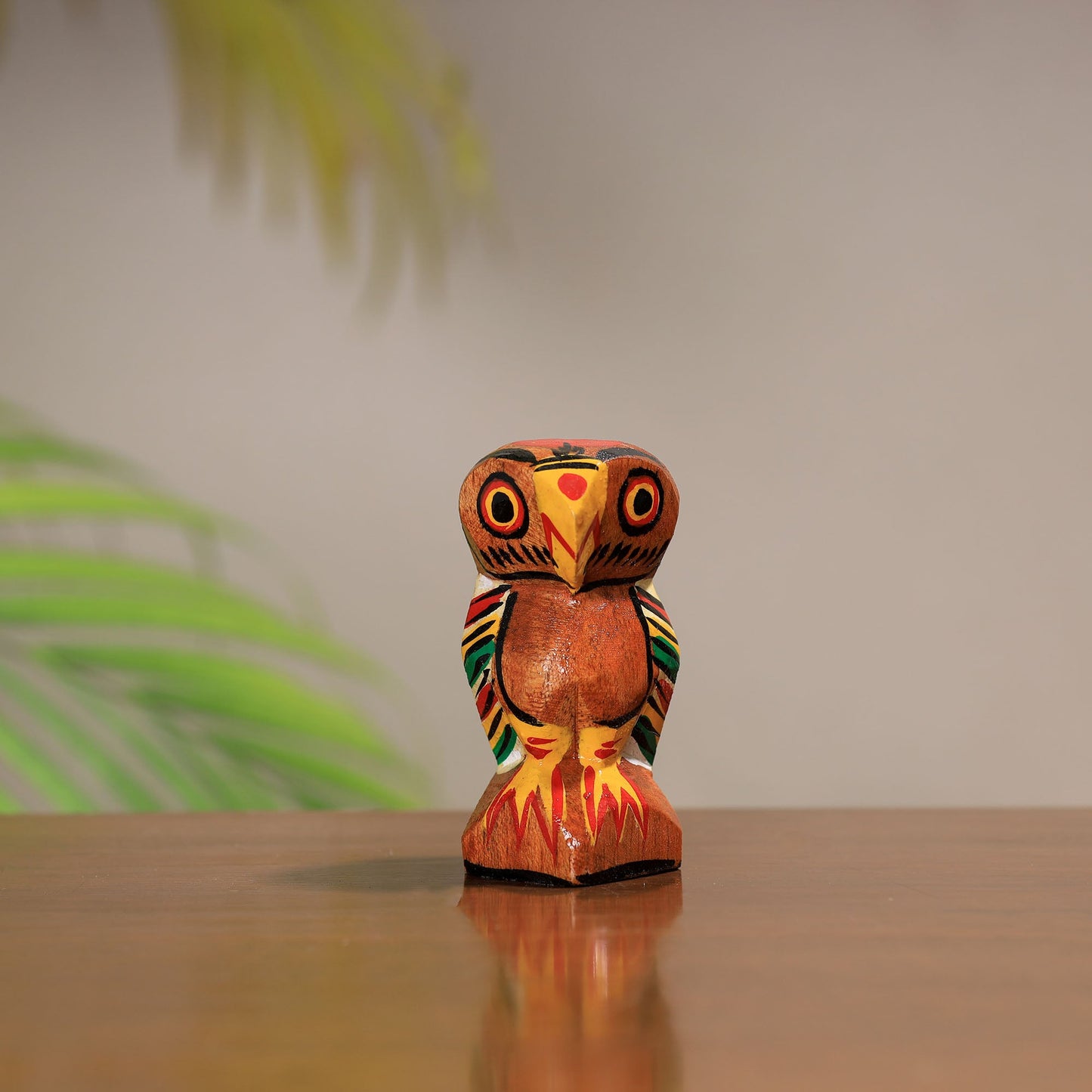 King & queen - traditional burdwan wood handpainted owl