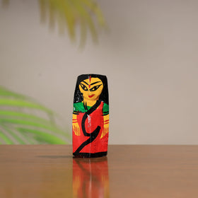 King & queen - traditional burdwan wood sculptures (set