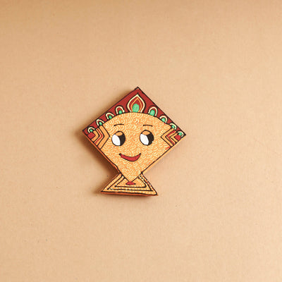  Kite - Abstract Pastel Handpainted Wooden Magnet 